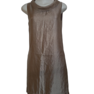 Vestido Longo Caqui Brilhante