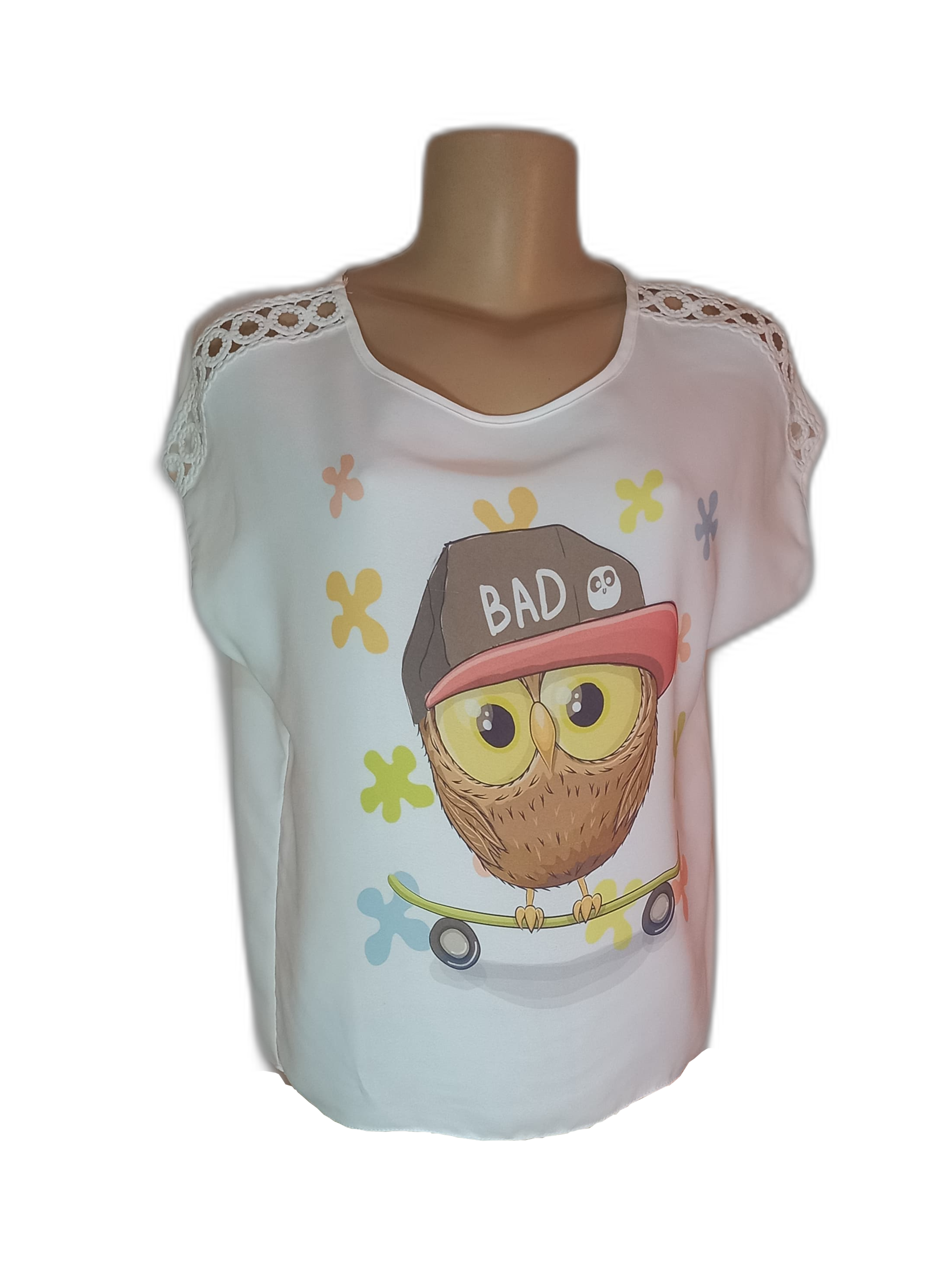 Blusa Branca com Estampa