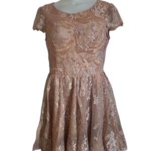 Vestido Bege de Renda