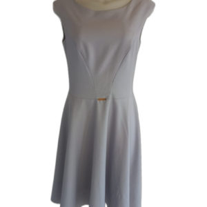 Vestido Cinza Midi Sem Mangas