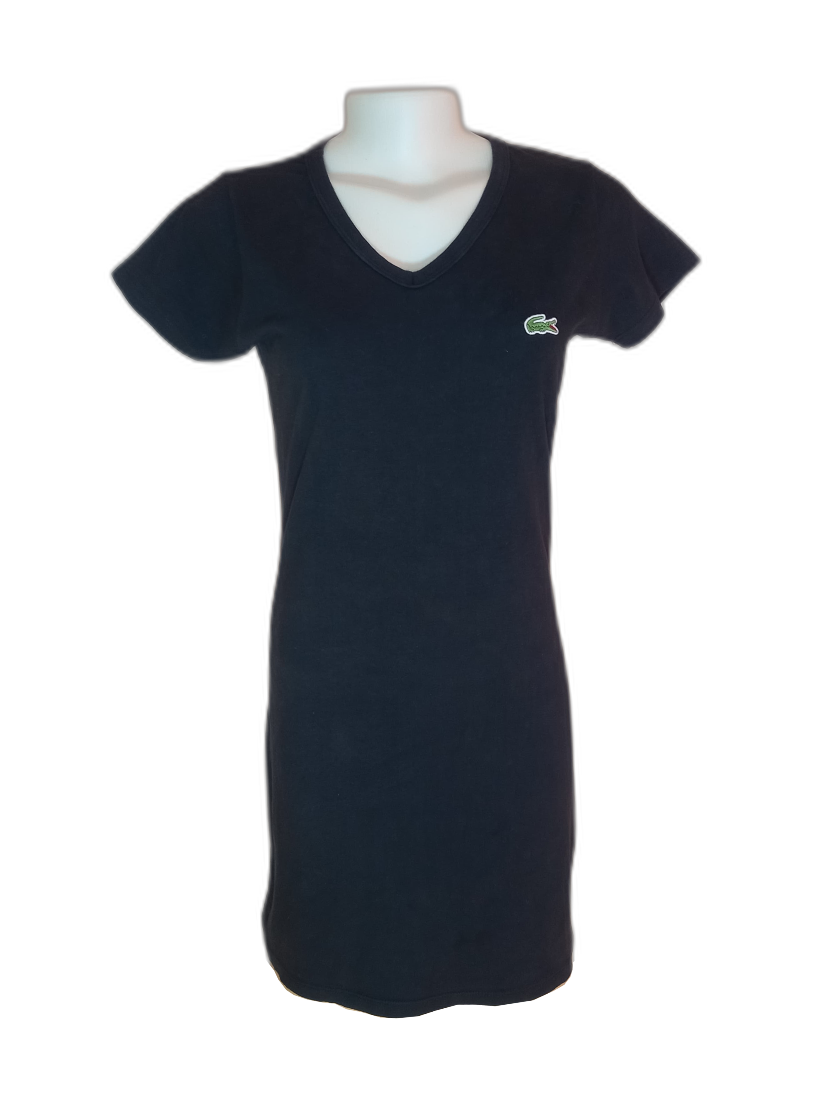 Vestido Curto Preto Lacoste