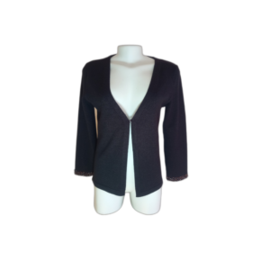 Casaco Preto de Mangas Longas