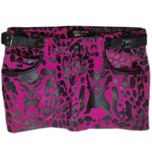 Saia Curta Estampada Rosa