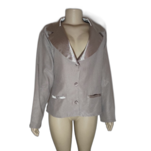 Blazer Casaco Feminino Detalhe Cetim