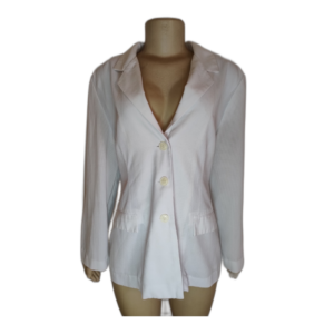 Blazer Feminino Branco Mangas Longas