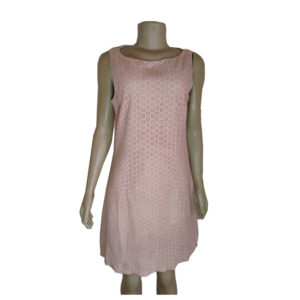 Vestido Midi Rosa Casual Forrado