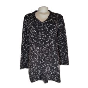 Blusa De Mangas Longas Em Linho Mesclado