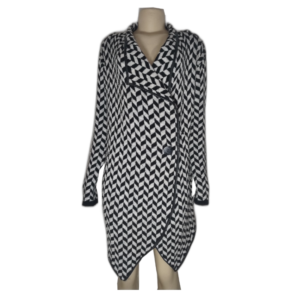 Casaco Cardigan Sobretudo Listrado