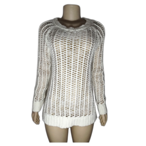 Blusa Crochê Feminina Manga Longa