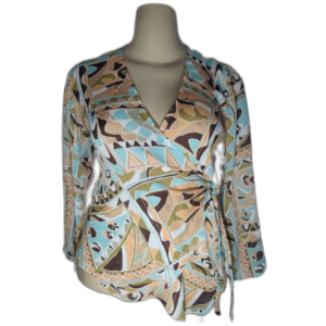 Blusa Feminina Estampada Floral em Gola V