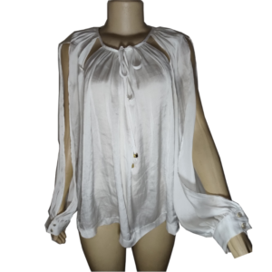 Blusa Feminina Manga Longa Solta e Texturizada Elegante