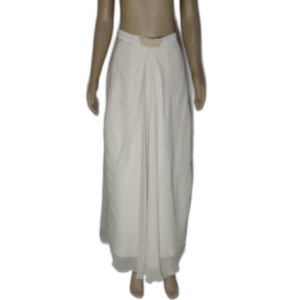 Saia Longa Com Transparência Forrada e Detalhes Em Perola