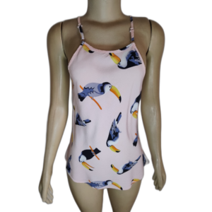 Blusa Feminina Estampada Tucano Com Alças Finas