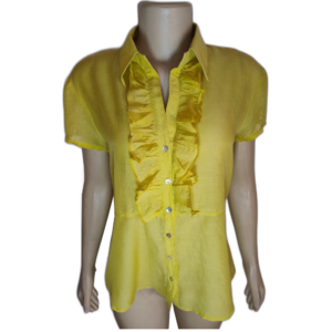 Blusa Feminina Amarela Estilo Babado