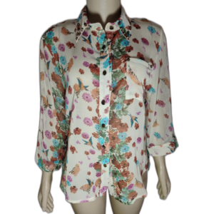 Blusa Feminina Manga Longa Floral