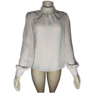 Blusa Feminina Mangas Longas Bufantes Gola Alta