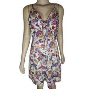 Vestido Midi Estampa Floral Alças Finas