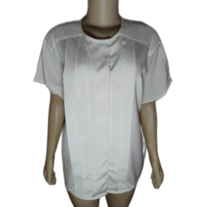 Blusa Feminina Branca Com Detalhes Ondulado