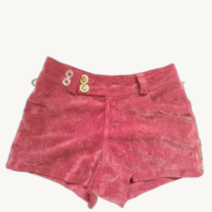 Shorts Vermelho De Veludo