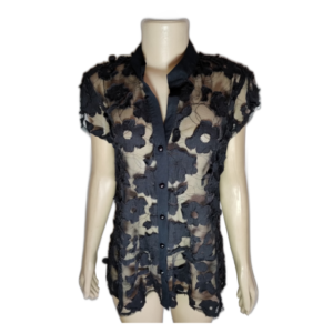 Camisa Feminina Renda Transparente