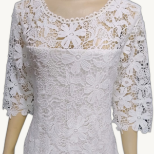 Vestido Midi Renda Tubinho