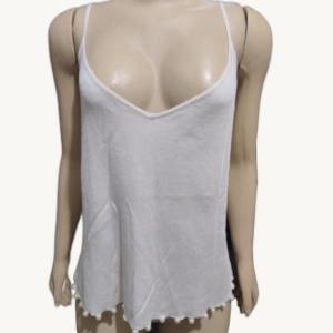 Blusa Feminina Regata Decorada Na Barra