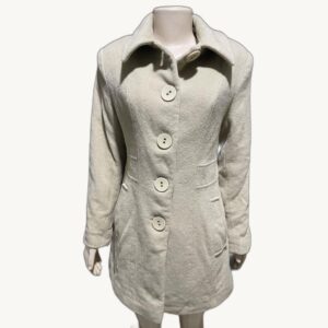 Casaco Feminino Off-white/Bege Gola Dobrada Kischurt's